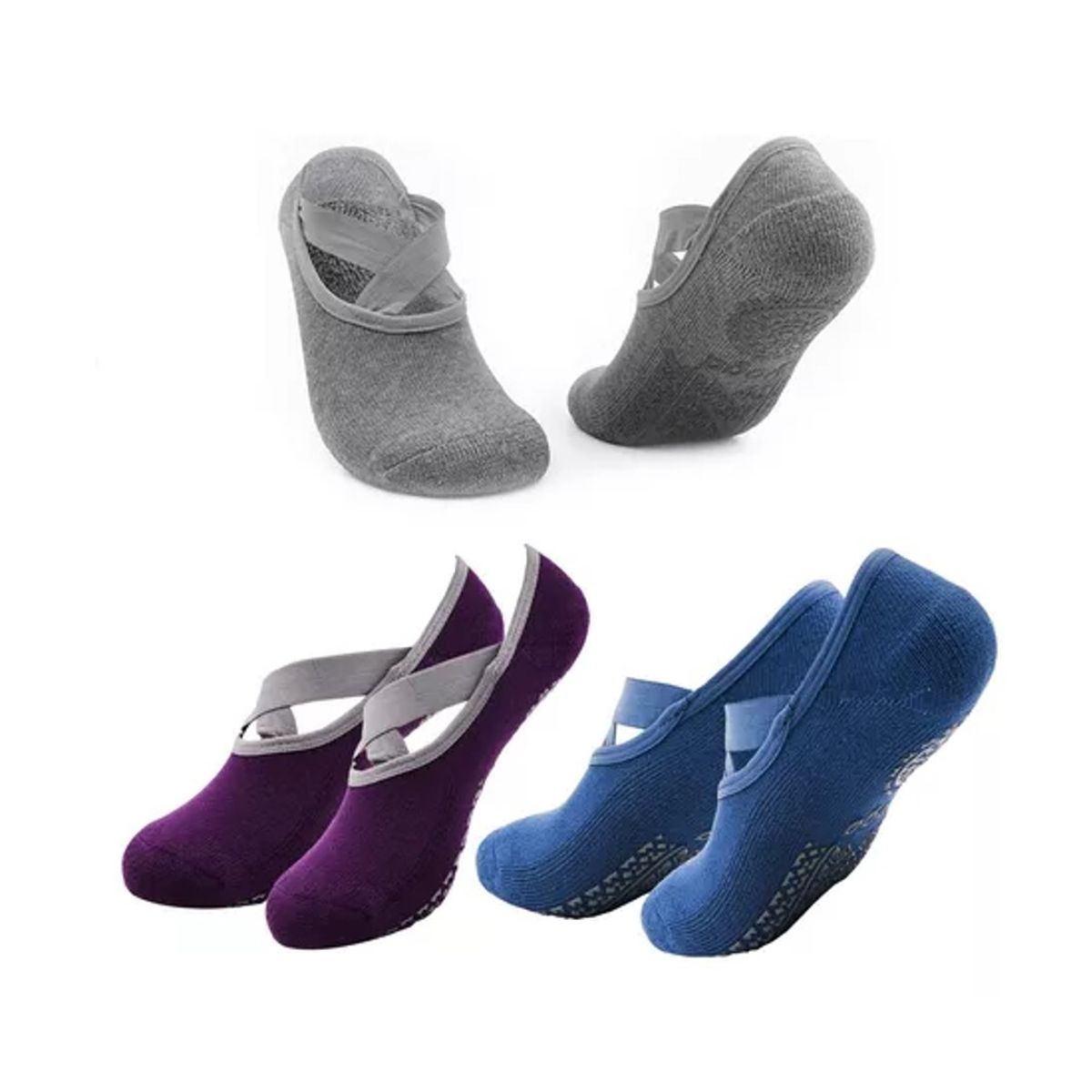 FITNICS - Calcetines Antideslizantes Yoga Pilates Fitnics Set 3 Pares