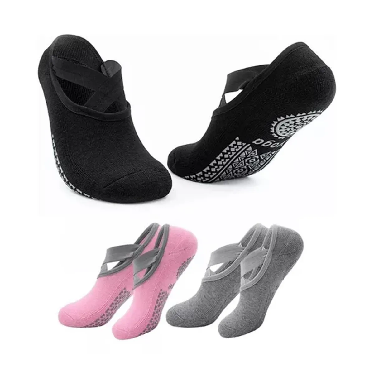 FITNICS - Calcetines Antideslizantes Yoga Pilates Fitnics Set 3 Pares
