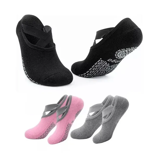 FITNICS - Calcetines Antideslizantes Yoga Pilates Fitnics Set 3 Pares