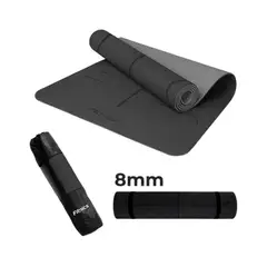 FITNICS - Mat Yoga Colchoneta Eco 8mm Doble Color Guías bolso correa