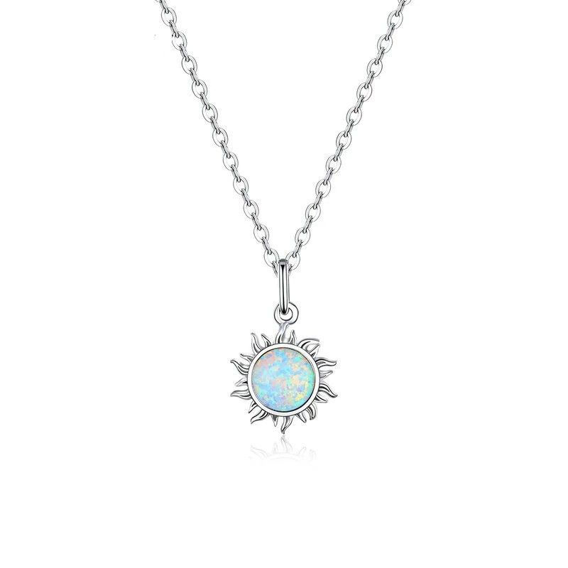 TODOJOYAS - Collar Plata 925 Sol de Opalo