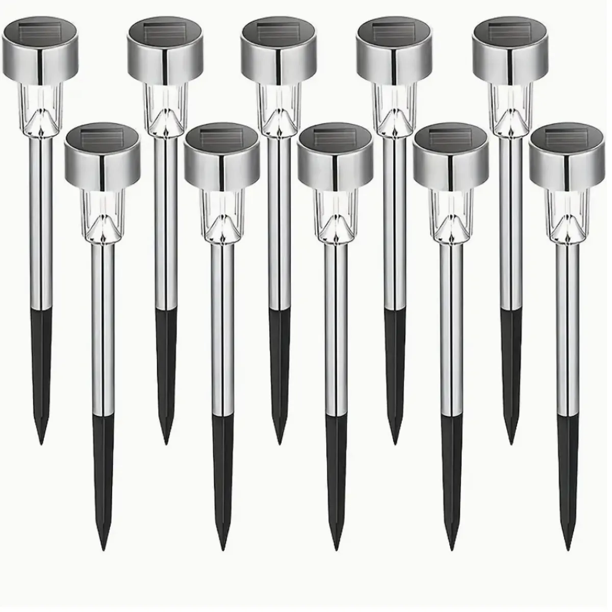 GENERICO - Kit 10 Focos Tipo Estacas Solares Jardin Quincho Patio Led