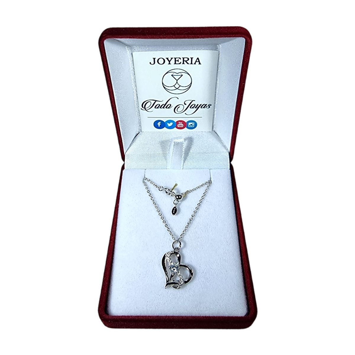 TODOJOYAS - Collar Plata 925 Corazon Infinito Entrelazado