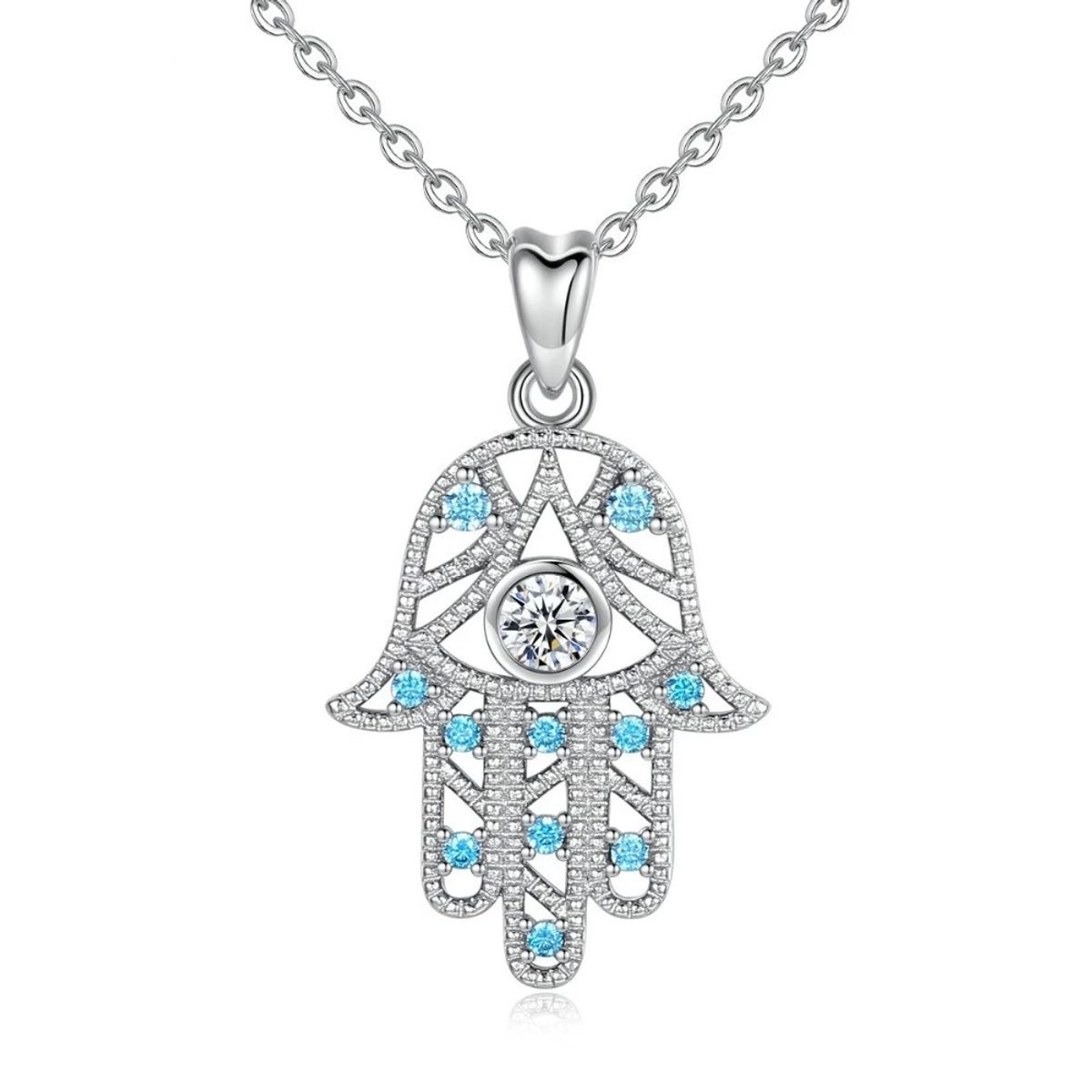 TODOJOYAS - Collar Plata 925 Mano de Fatima Hamsa