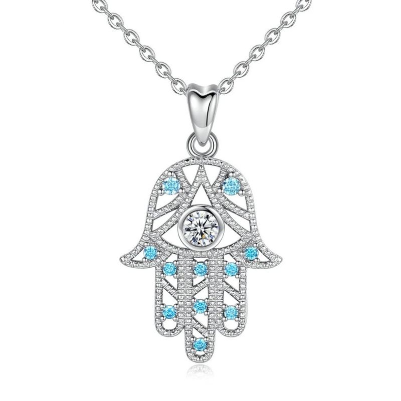 TODOJOYAS - Collar Plata 925 Mano de Fatima Hamsa