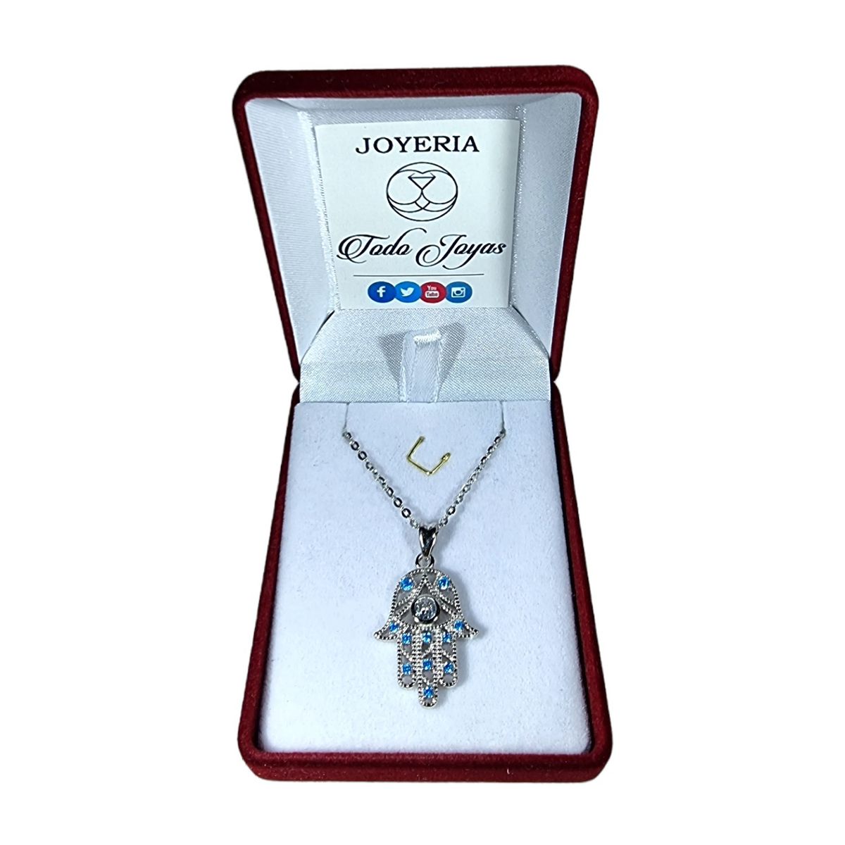 TODOJOYAS - Collar Plata 925 Mano de Fatima Hamsa