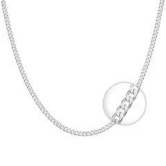 TODOJOYAS - Cadena Plata 925 2mm 50cm Modelo Grumet