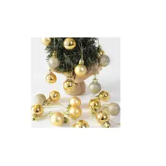 GENERICO - Esferas Navideñas Bambalina Adorno De Navidad 3cm Dorado