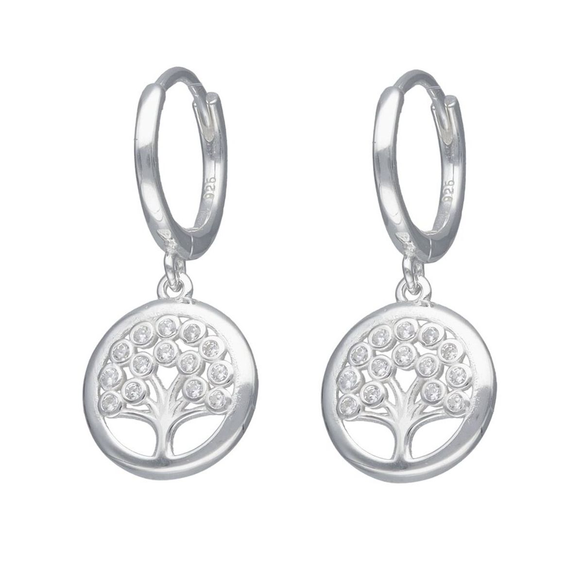 TODOJOYAS - Aros Plata 925 Argolla Arbol de la Vida