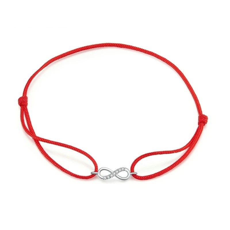 TODOJOYAS - Pulsera Plata 925 Hilo Rojo Infinito