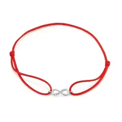 TODOJOYAS - Pulsera Plata 925 Hilo Rojo Infinito