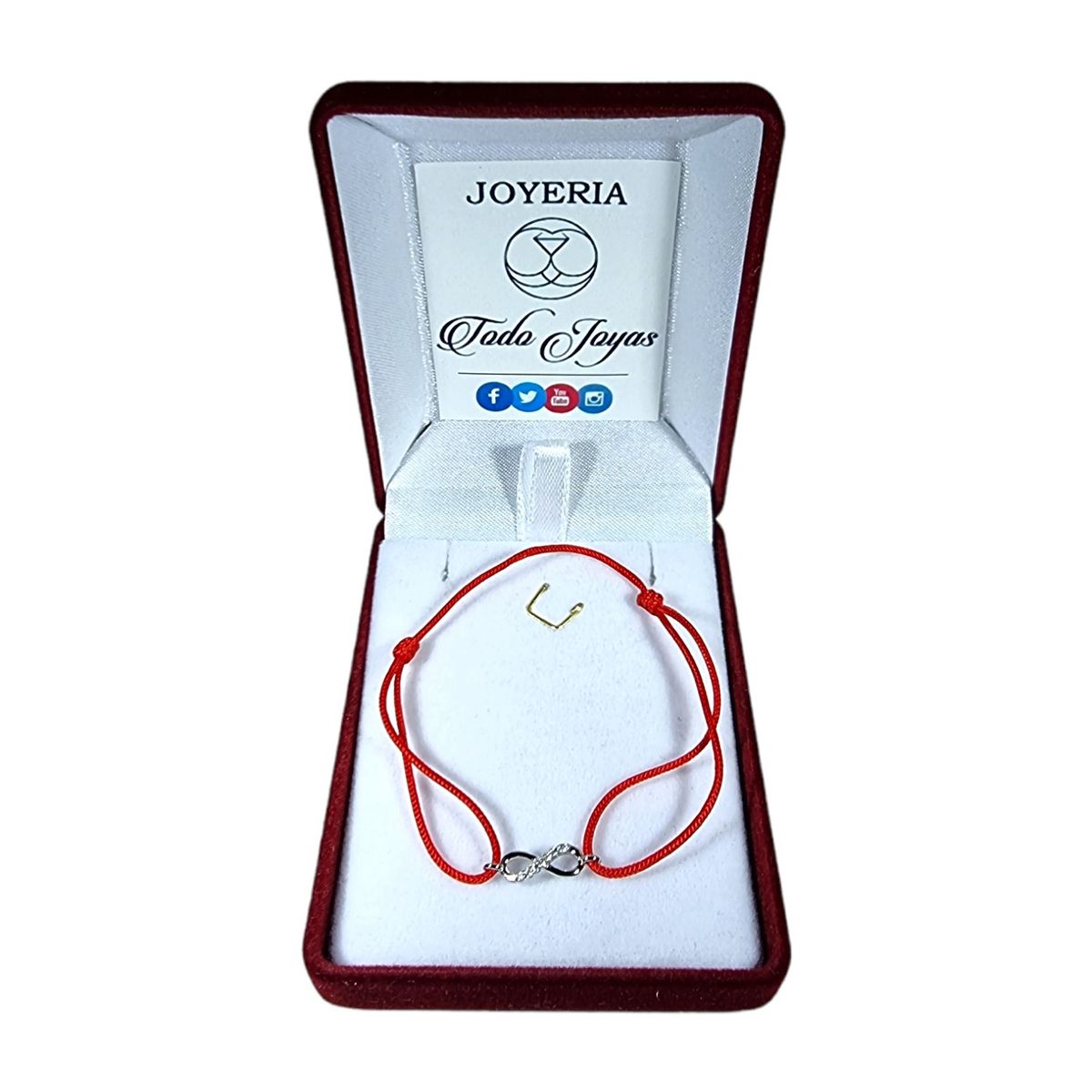 TODOJOYAS - Pulsera Plata 925 Hilo Rojo Infinito