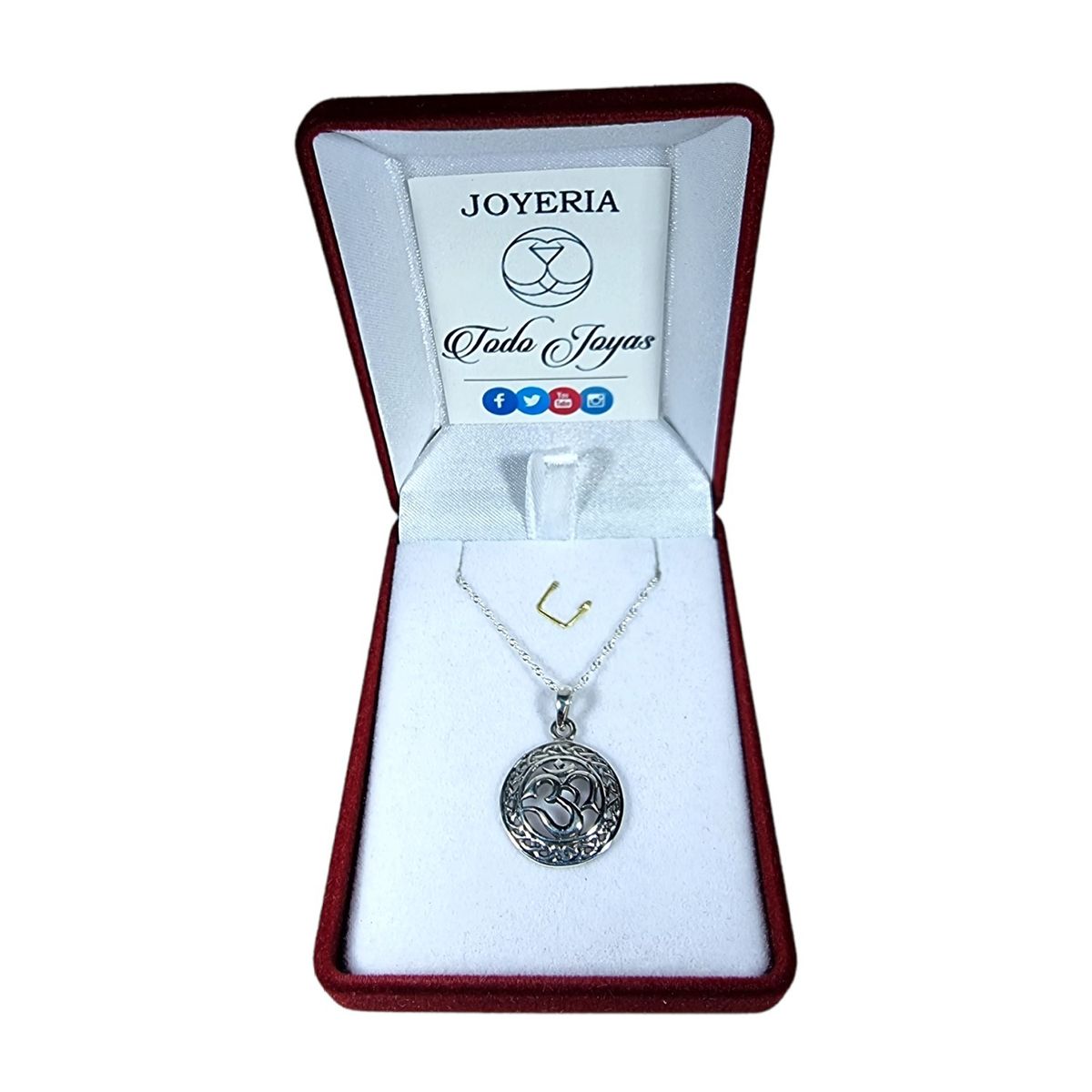 TODOJOYAS - Collar Plata 925 Yoga 3o Om