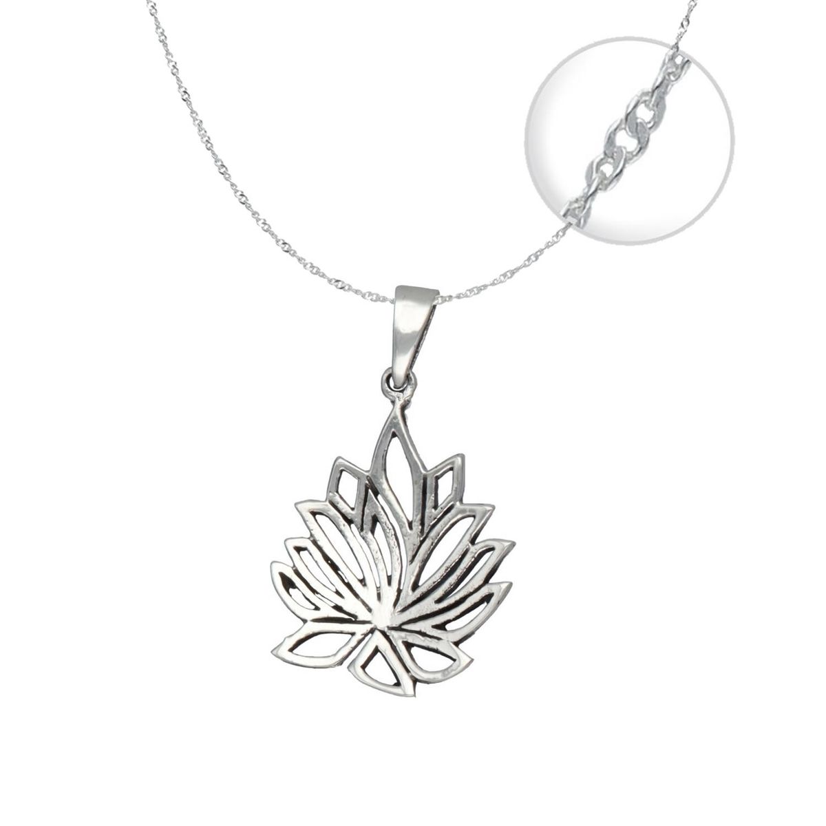 TODOJOYAS - Collar Plata 925 Flor de Loto 845