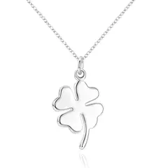 TODOJOYAS - Collar Trebol de La Suerte Plateado