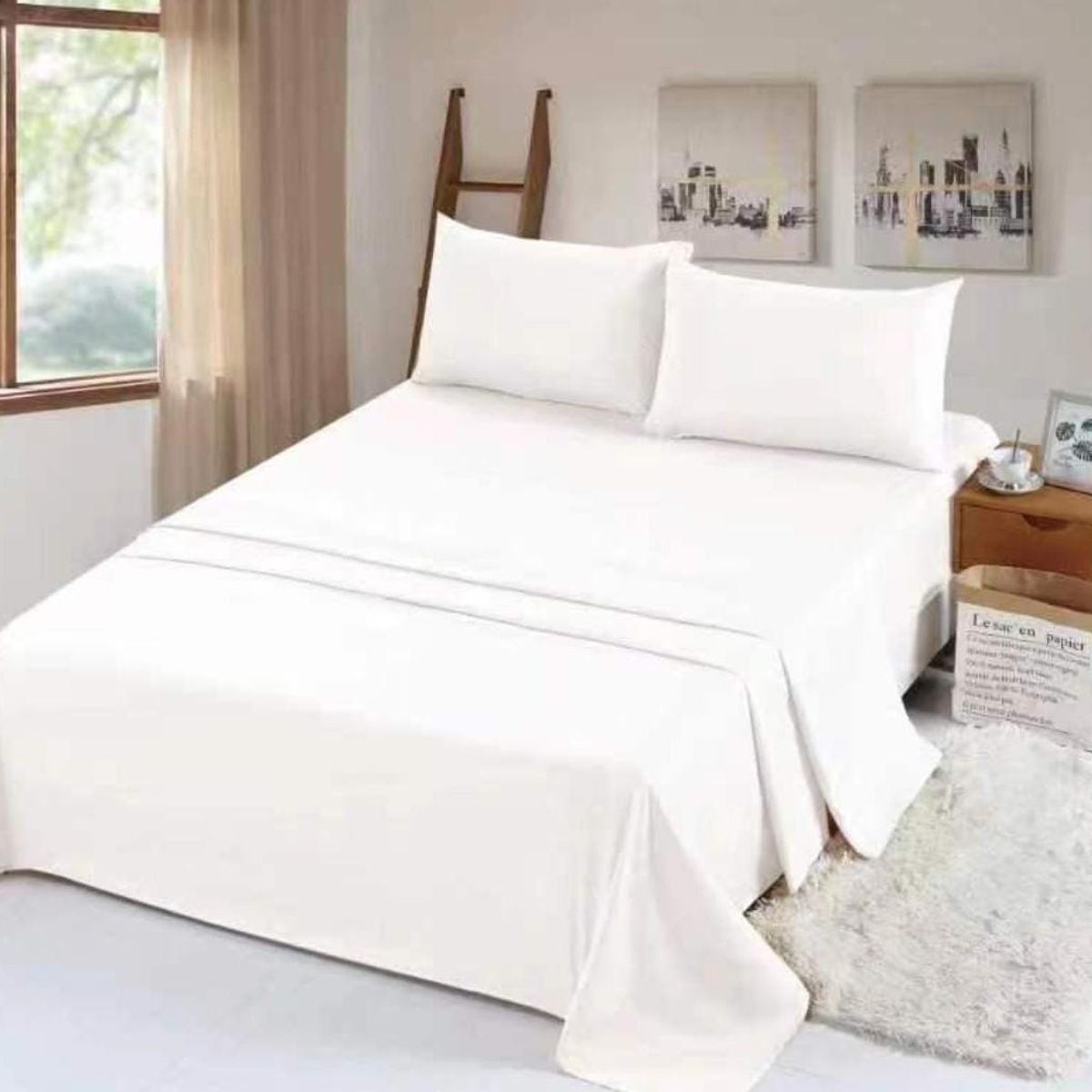 GENERICO - JUEGO DE SÁBANA UNICOLOR KING