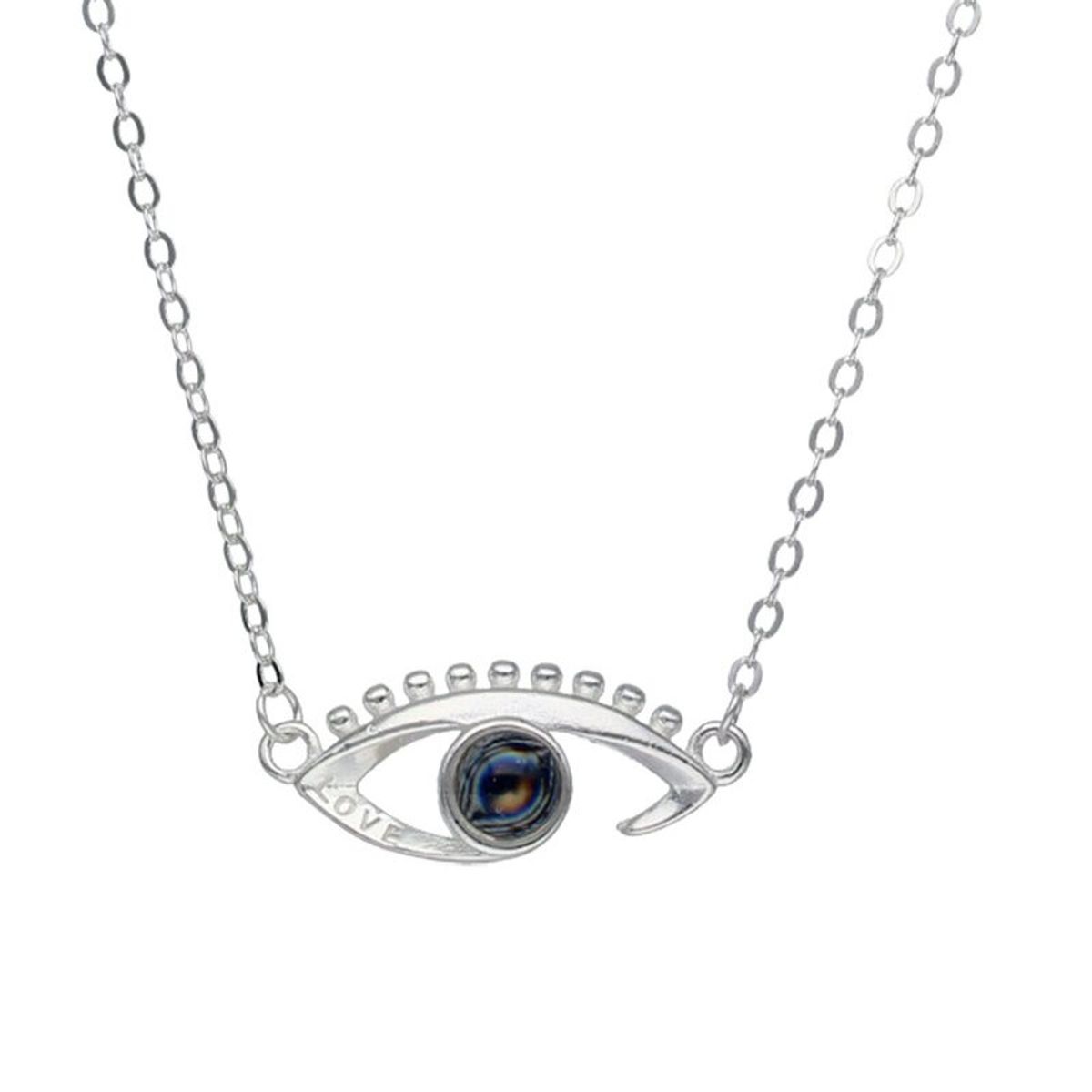 TODOJOYAS - Collar Plata 925 Ojo Te Amo en 100 idiomas