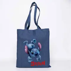GENERICO - TOTE BAG MEZCLILLA ESTAMPADO STITCH LILO Y STITCH TARSERO 35 X 40