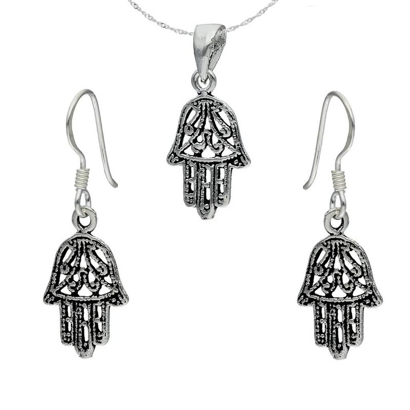 TODOJOYAS - Conjunto Plata 925 Mano de Fatima