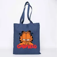TOTE BAG JEAN MEZCLILLA ESTAMPADO GARFIELD GATO PEREZOSO 35 X 40 CM