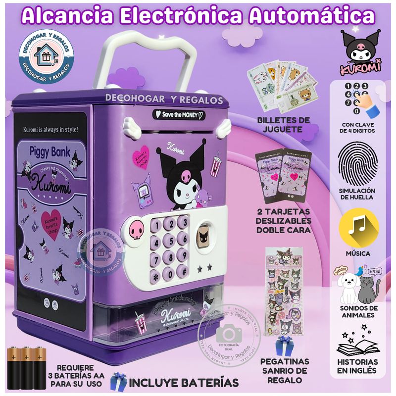GENERICO - Alcancía Juguete Electrónica Kawaii Musical Clave y Huella