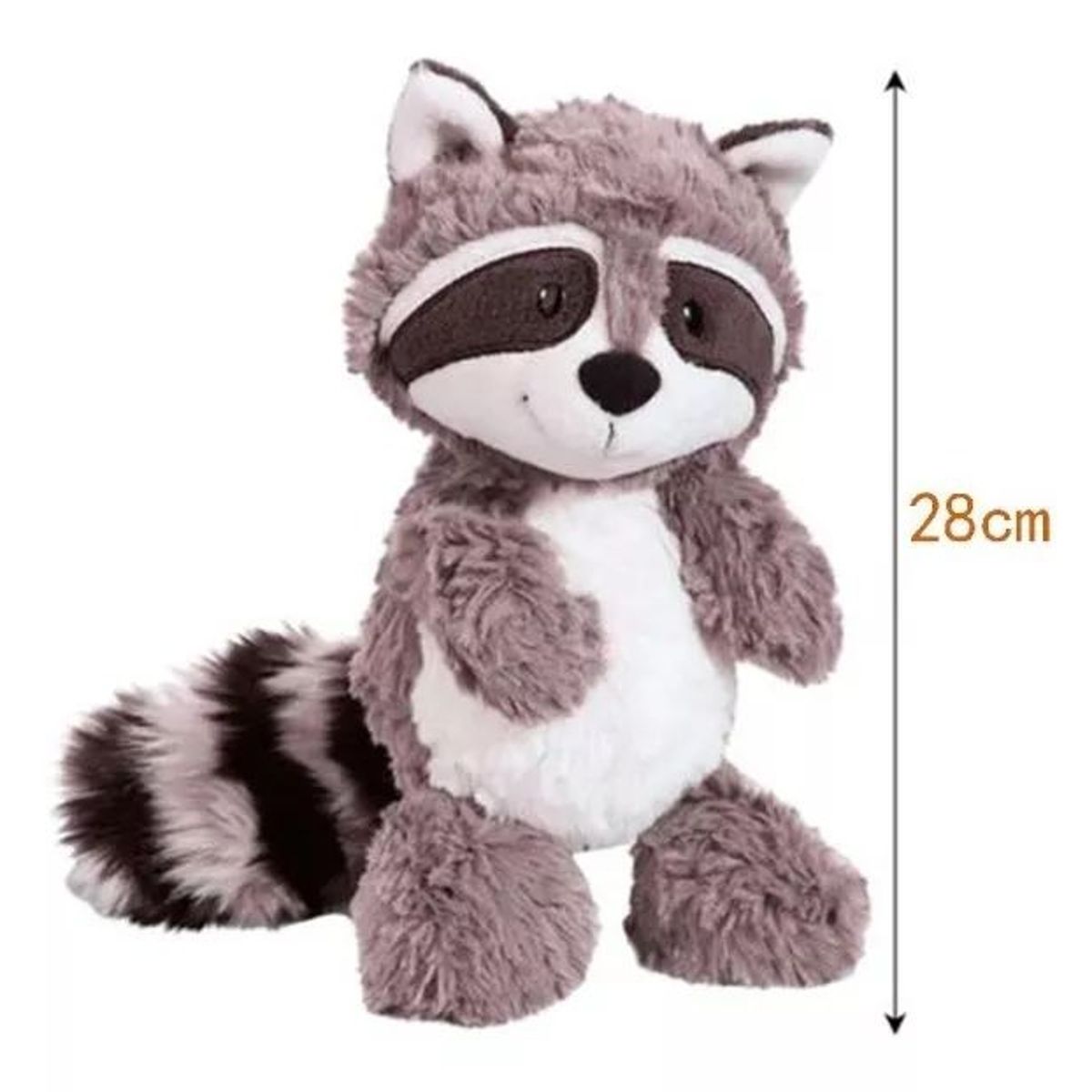 KUANGYE - Peluche Mapache Gris Encantador Mapache Lindo Suave Muñeco