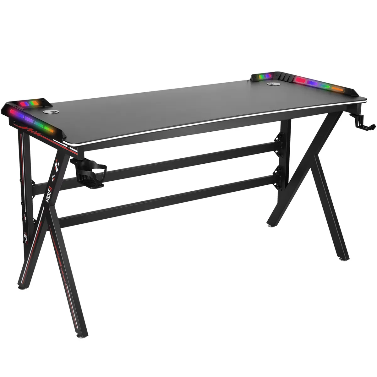 VIDITA - Escritorio Gamer K-RGB 140cm Mesa Gamer con Luces Profesional