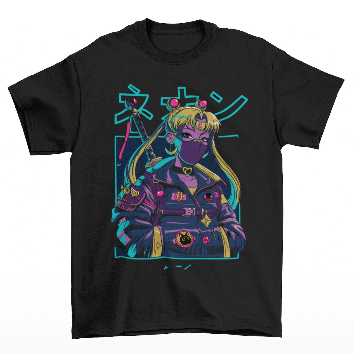 TELAESTAMPO - POLERA ANIME - SAILOR MOON - LUNA D7