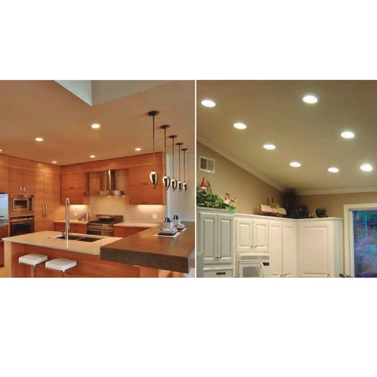 DBLUE - Foco Panel Plafón Led Embutido Redondo 18w Luz calida