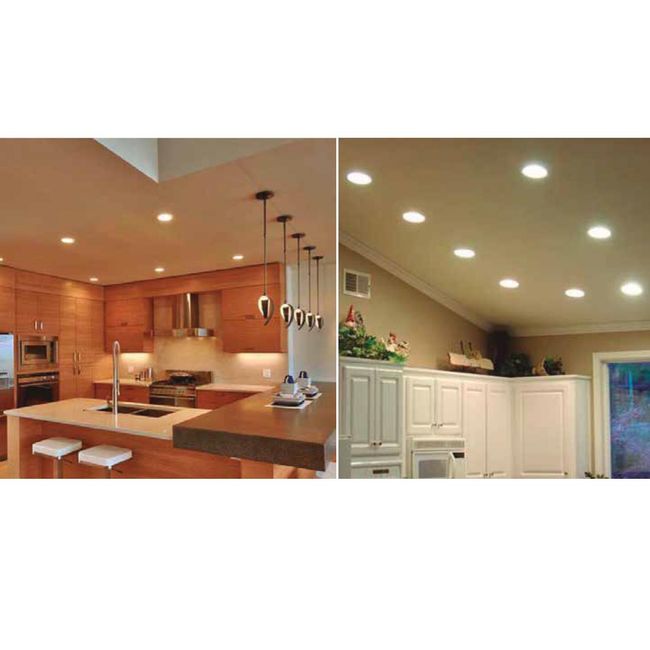 DBLUE - Foco Panel Plafón Led Embutido Redondo 18w Luz calida