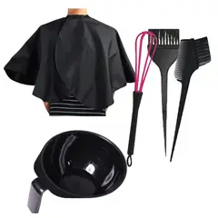 GENERICO - Kit x5: Pocillo + 2 peines + 1 batidor+ Capa tintura.