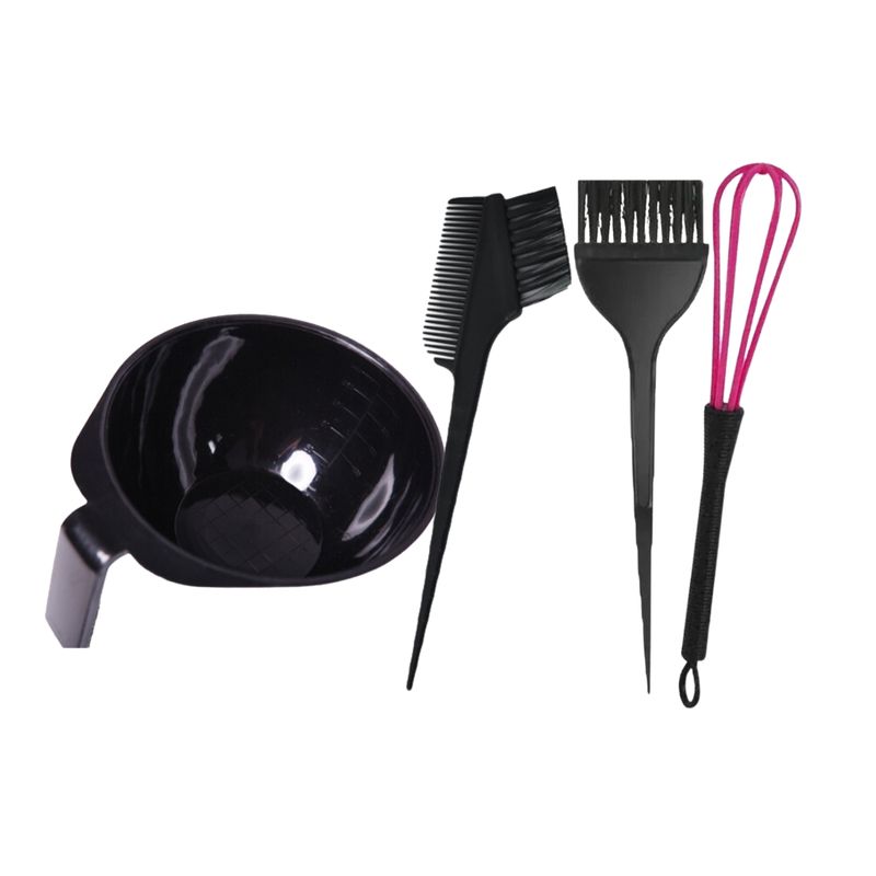 GENERICO - Kit x4: Pocillo + 2 peines + batidor para tinturar.