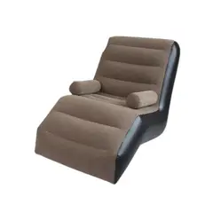 GENERICO - Sofa Sillon Silla Puff Inflable Apoya Brazos Bomba Manual Cafe