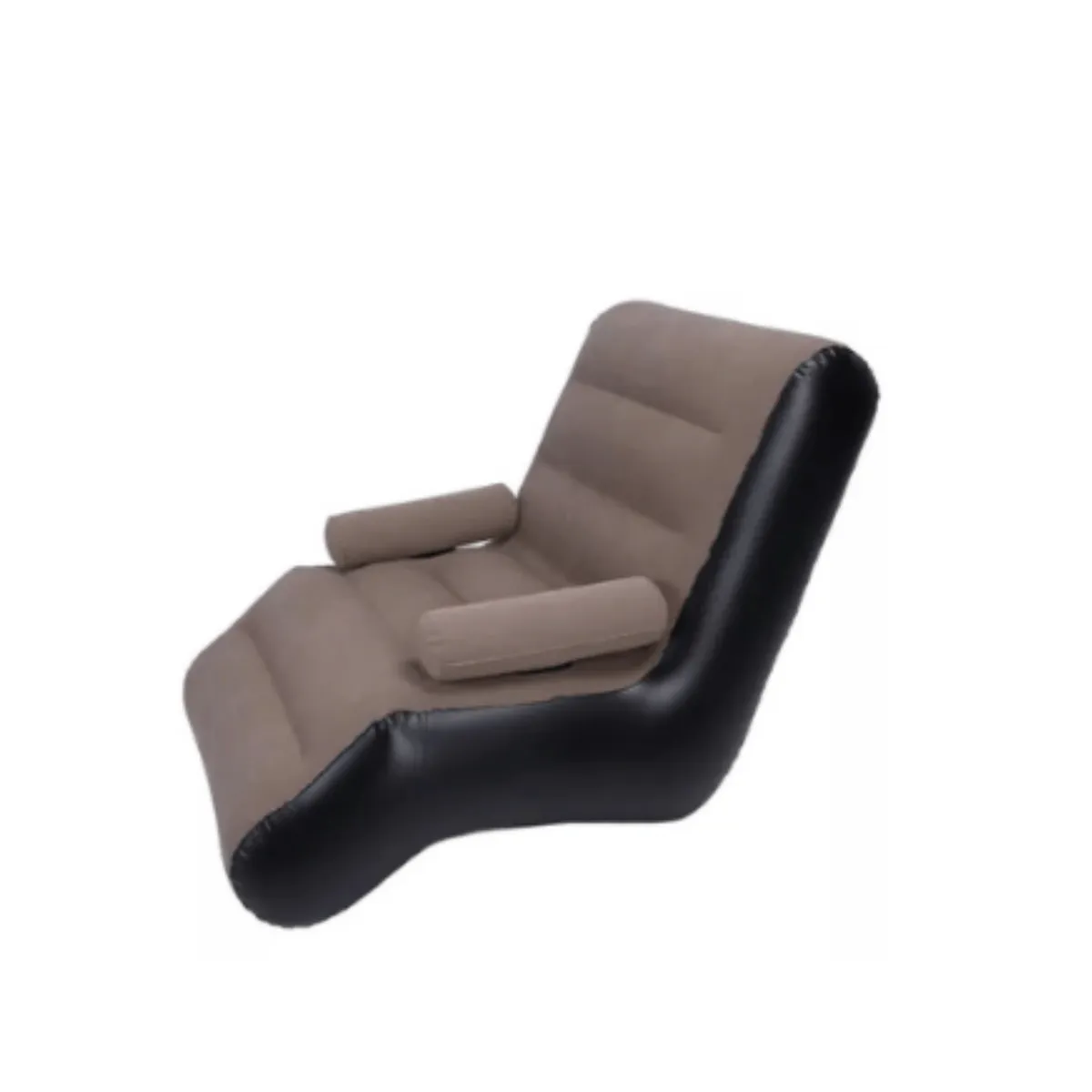GENERICO - Sofa Sillon Silla Puff Inflable Apoya Brazos Bomba Manual Cafe CH