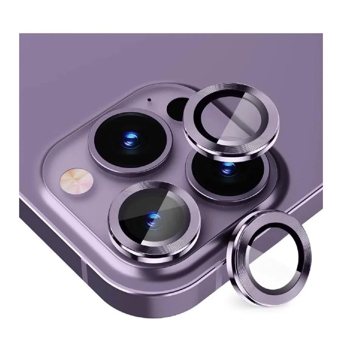 GENERICO - Protector De Lentes Para Cámara iPhone 15 Pro/ 15 Pro Max Violeta