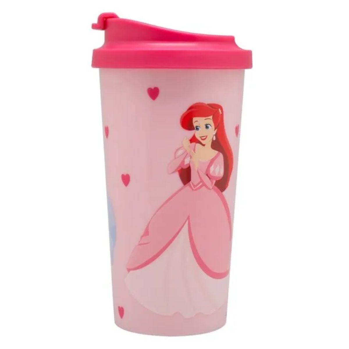 DISNEY - Vaso Mug Venti Con Tapa 480ml Princesas - Rosa