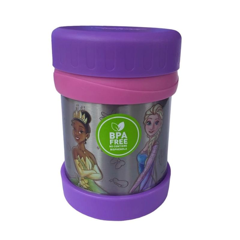 DISNEY - Termo De Comida Disney 100 Años Acero Inoxidable 350ml Princesas - Lila