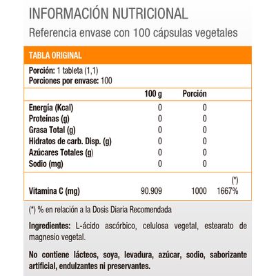 Imagen 2 del producto Vitamina C 1000 mg (100 caps)