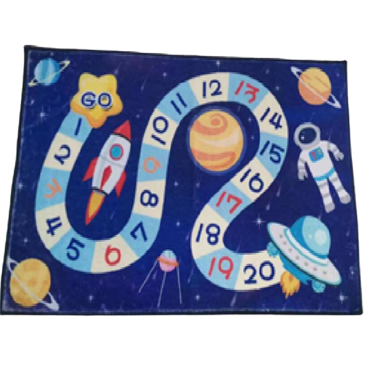 KIVARA - Alfombra Infantil Universo 80X120 Cm Tapete Dormitorio Sala