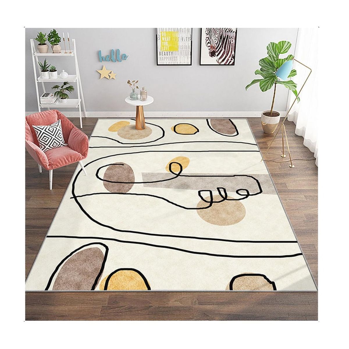 AUCKLAND OUTDOOR - Alfombra Living 120X160 Cm. Florencia Tapete 3D Sala Estar