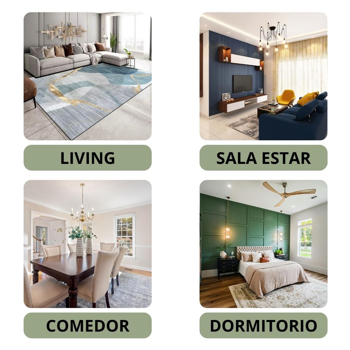 AUCKLAND OUTDOOR - Alfombra Living 120X160 Cm. Portofino Tapete 3D Sala Estar