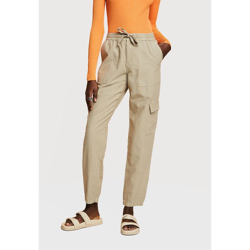 ESPRIT - Pantalón Cargo Frunce En Cintura Mujer Esprit ESPRIT