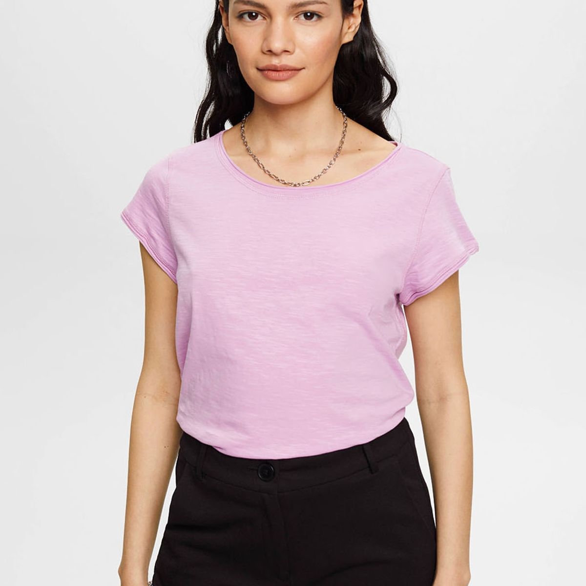 ESPRIT - Polera Flameada De Algodón Mujer Esprit ESPRIT