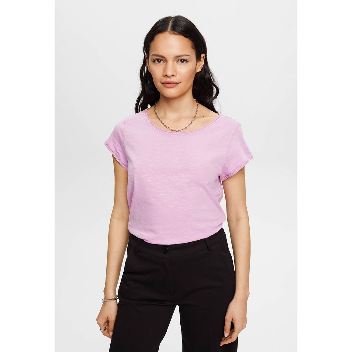 ESPRIT - Polera Flameada De Algodón Mujer Esprit ESPRIT