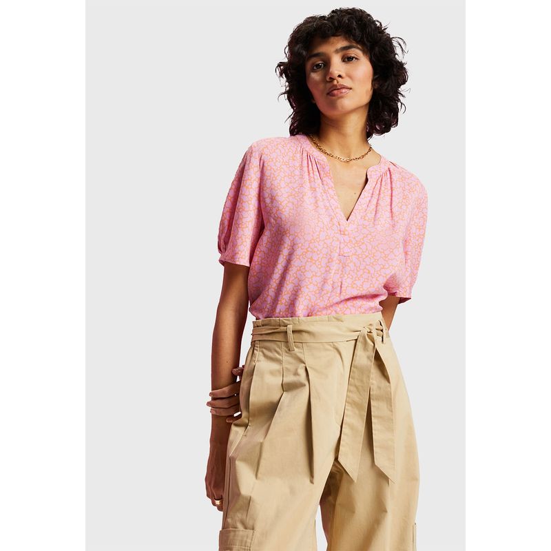 ESPRIT - Blusa Estampado Floral Y Cuello V Mujer Esprit ESPRIT