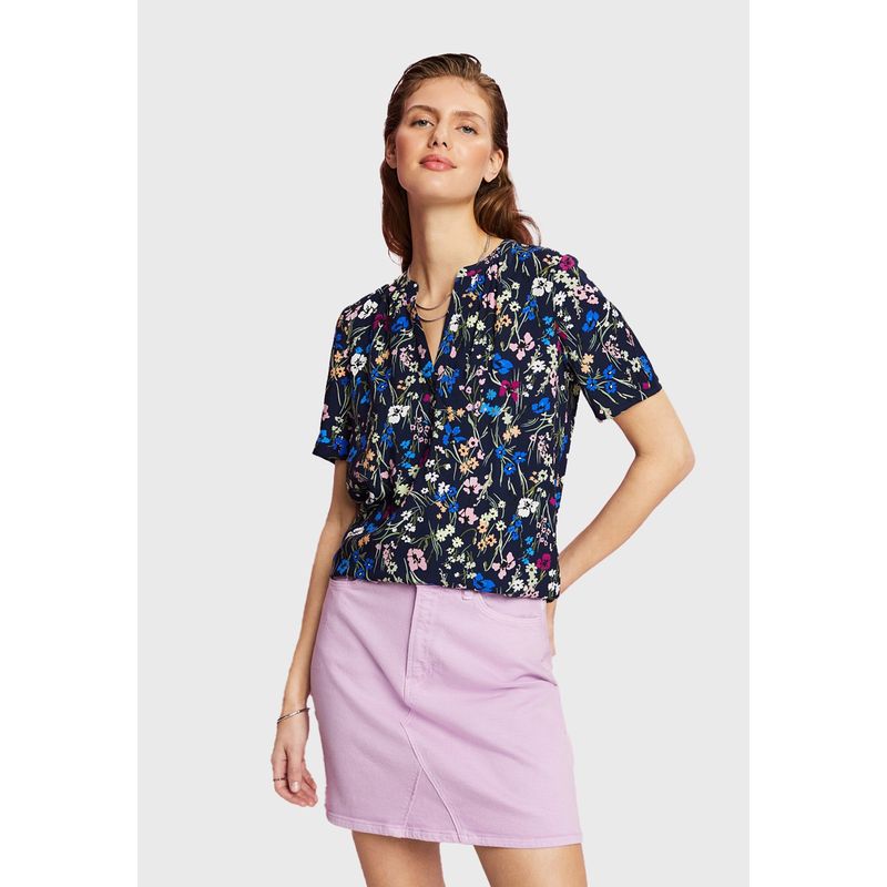 ESPRIT - Blusa Estampado Floral Y Cuello V Mujer Esprit ESPRIT
