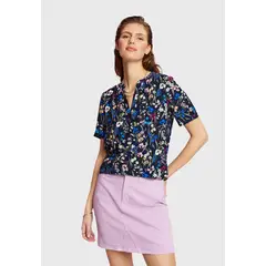 ESPRIT - Blusa Estampado Floral Y Cuello V Mujer