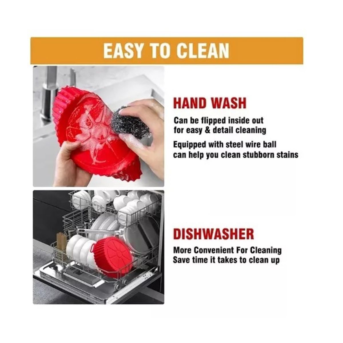 GENERICO - Cesto Bandeja Silicona Airfryer Freidora Aire Anti-adherente