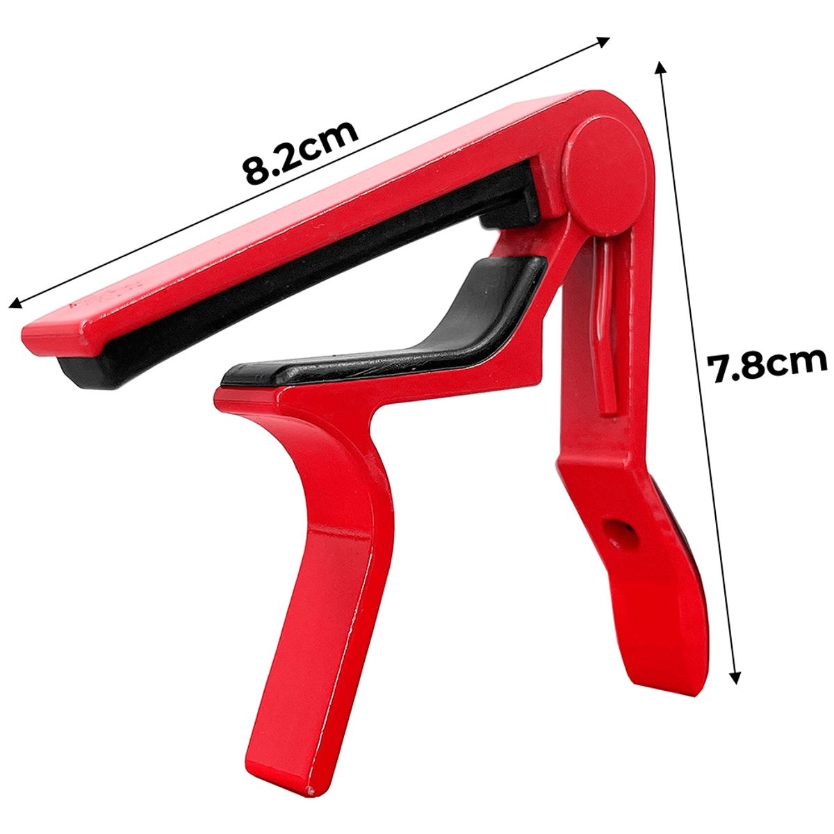 GENERICO - Cejilla Capo Para Guitarra Y Bajo Acústica Eléctrica Rojo