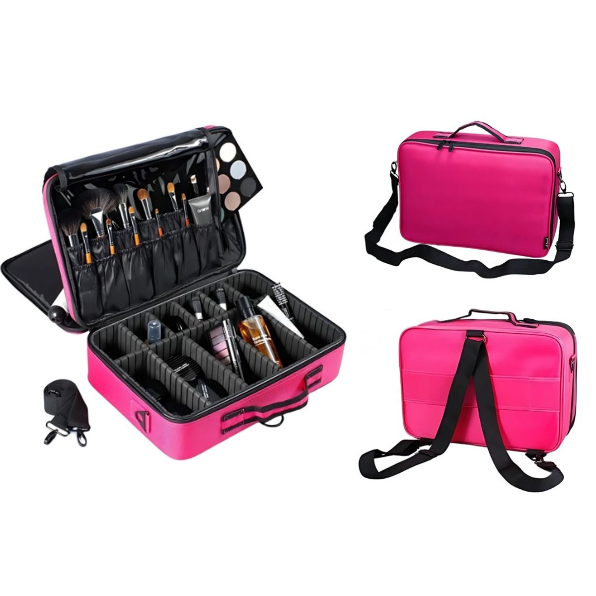 GENERICO - Maleta Organizador Porta Maquillaje Grande Negra